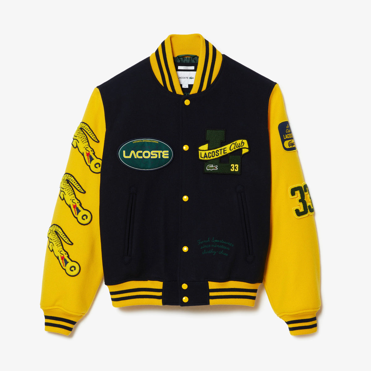 Lacoste BLOUSON Unisex Two-Tone Wool Bomber Jacket