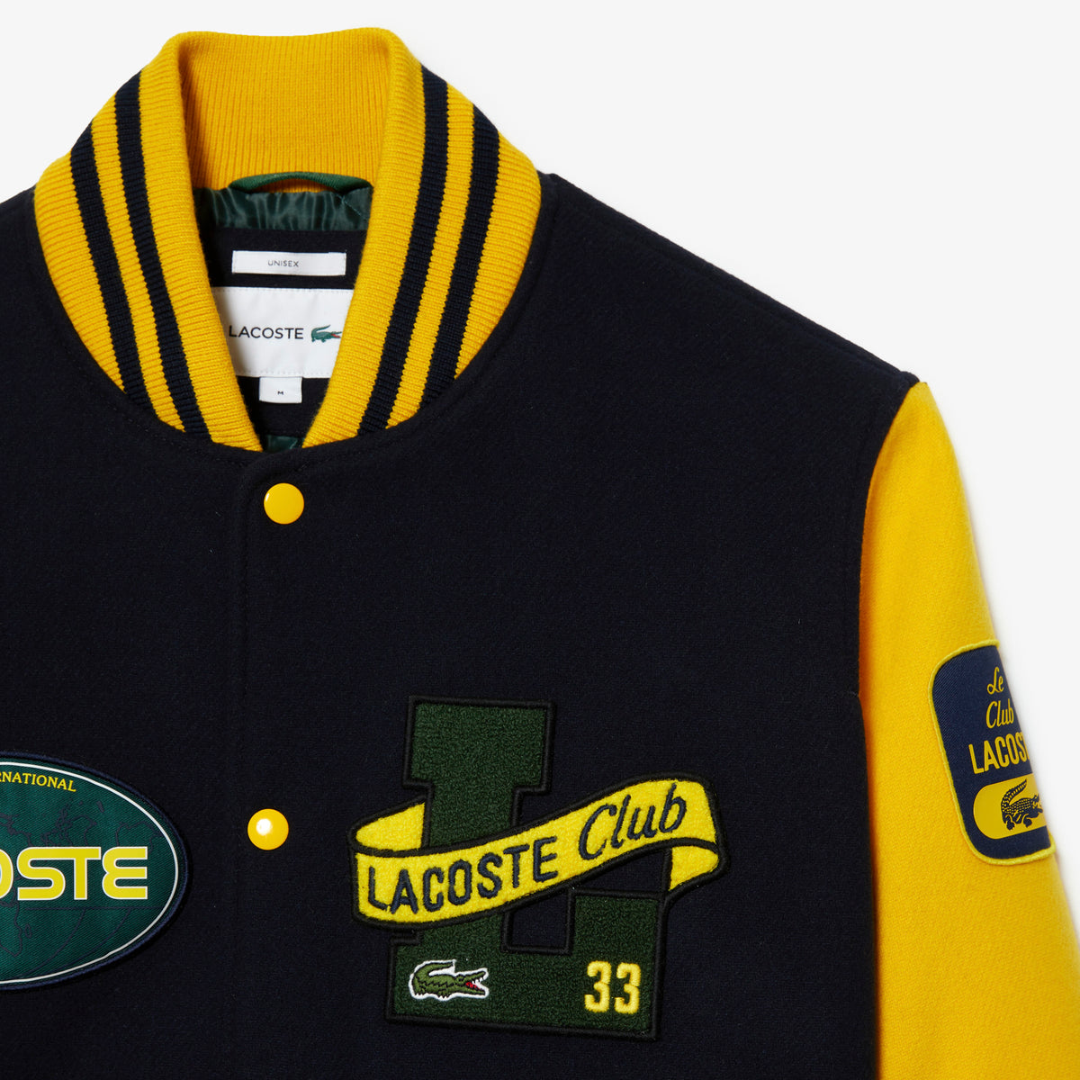 Lacoste BLOUSON Unisex Two-Tone Wool Bomber Jacket