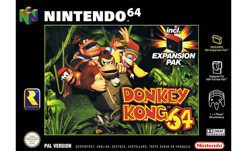 Nintendo N64 Donkey Kong 64 (EU Version ohne Expansion Pak) Gebraucht PAL