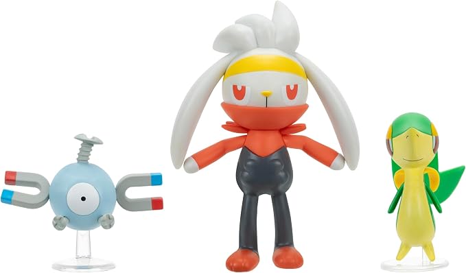 Pokémon Battle Figuren 3er Set Magnemite, Snivy & Raboot