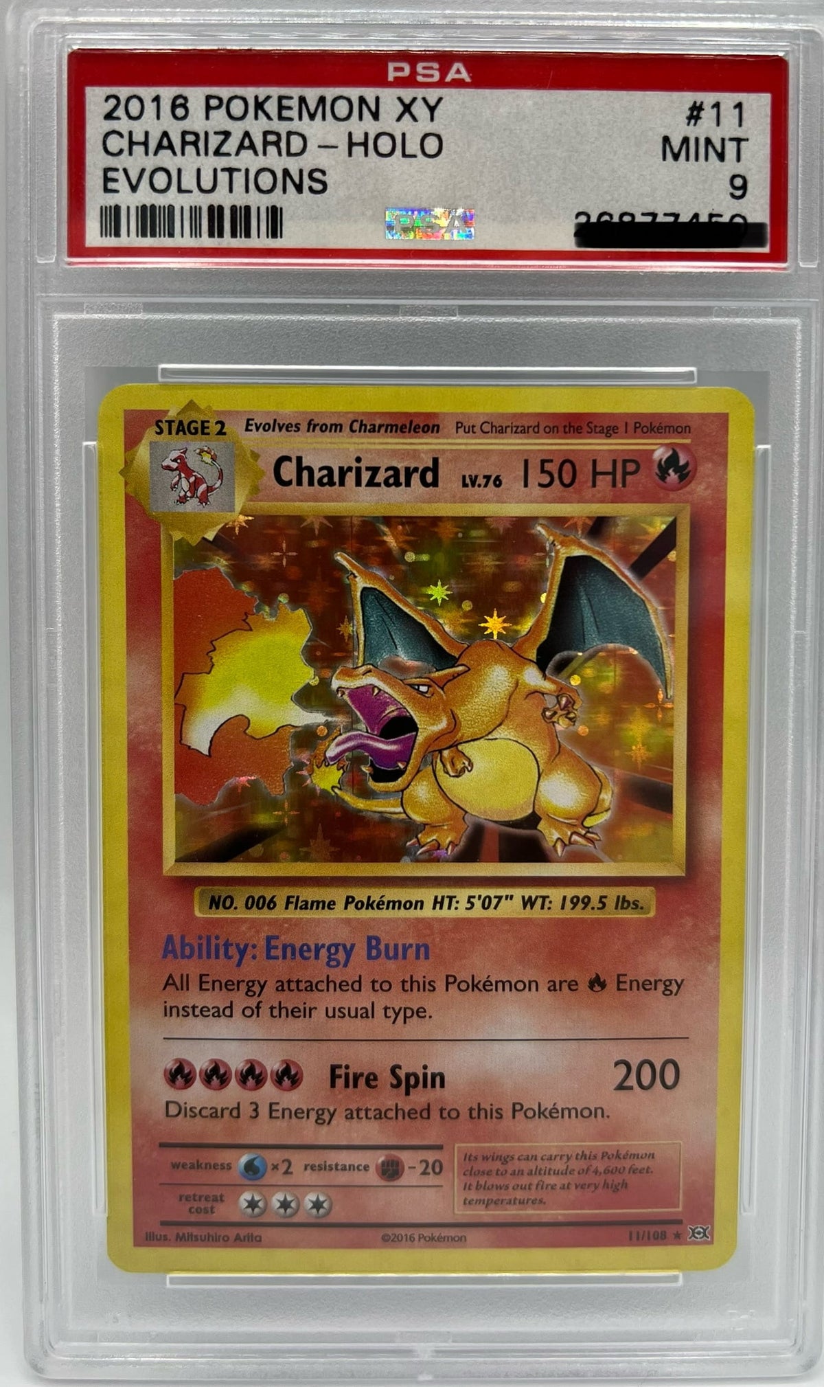 Pokemon Charizard Holo Evolutions XY - Englisch PSA 9.jpg