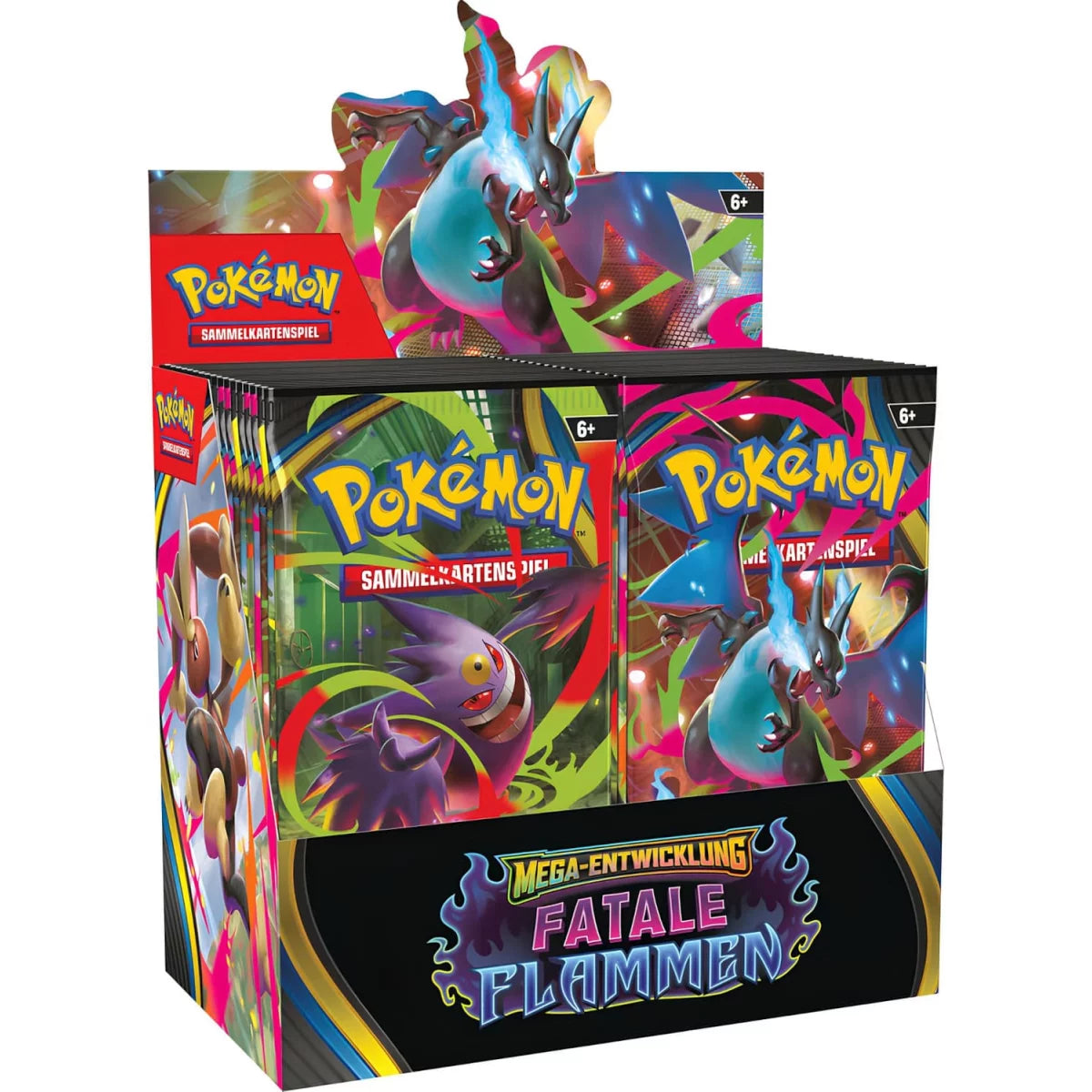 Pokemon Mega-Entwicklung Fatale Flammen Display DEUTSCH