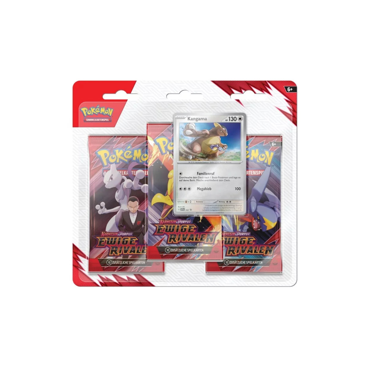 Pokémon Karmesin & Purpur Ewige Rivalen 3-Pack Blister - Kangama (Deutsch)