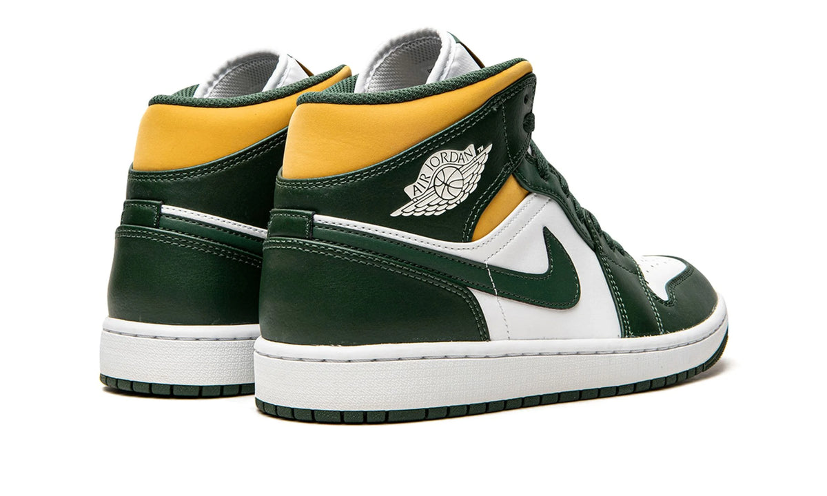 Nike Air Jordan 1 Mid Sonics (Grün Gelb)