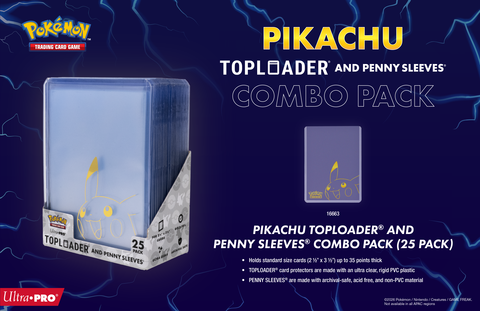 Ultra Pro Pikachu TOPLOADER Combo Pack - Pokémon Trading Card Game