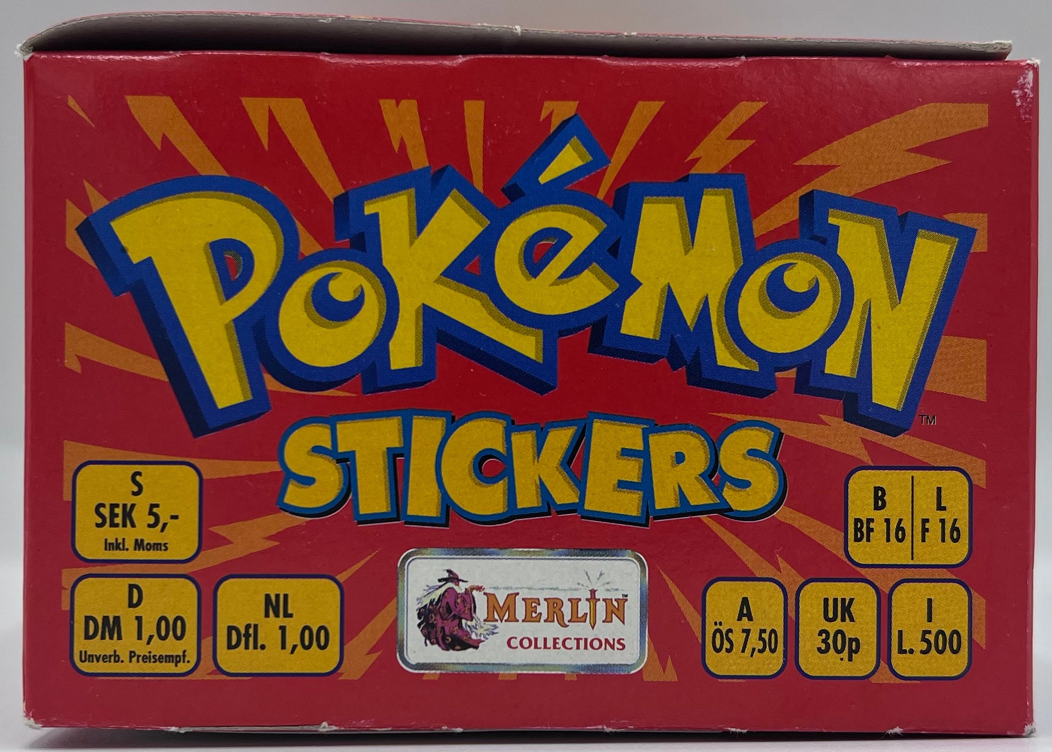 Pokémon Series 1 Sticker Merlin & topps Display