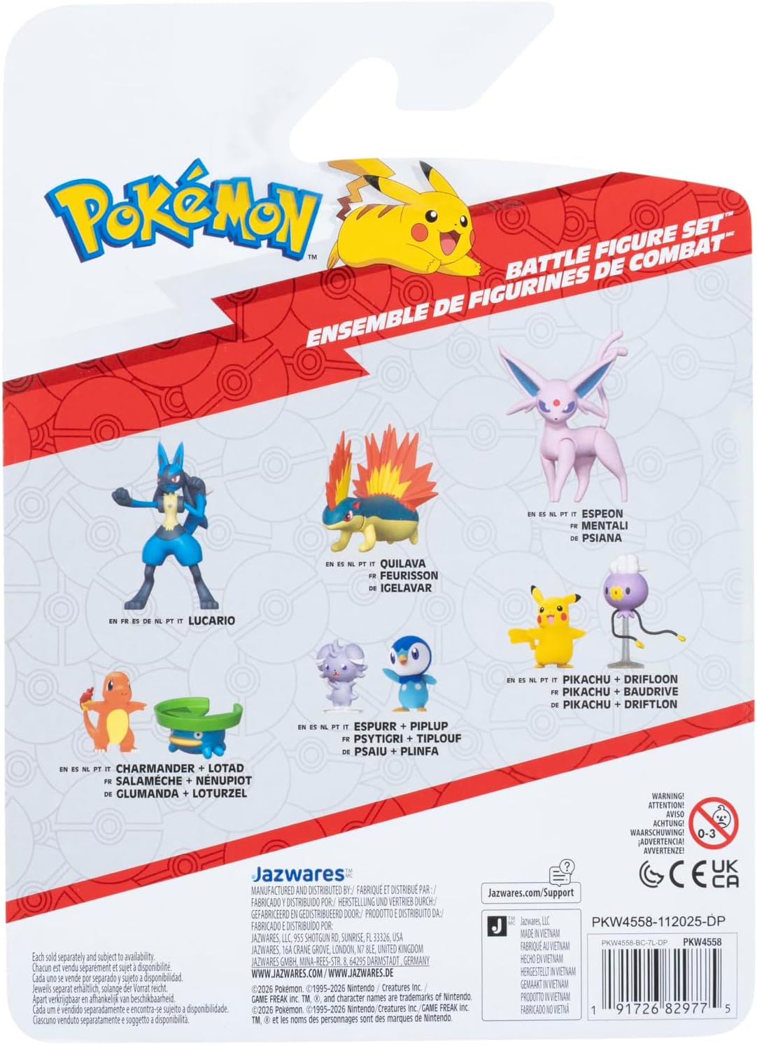 Pokémon Battle Figuren 3er Set Magnemite, Snivy & Raboot