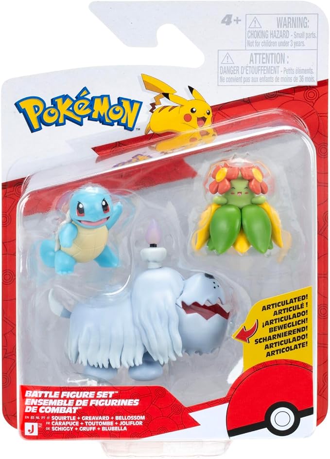 Pokémon Battle Figuren 3er Set Schiggy, Blubella, Gruff
